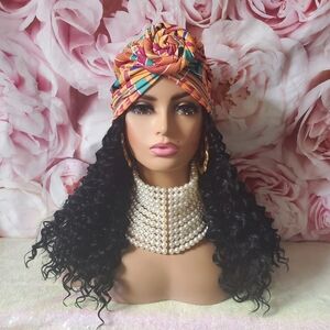 Beautiful human hair stylemix turban wig